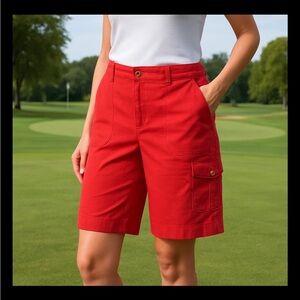 Liz Claiborne Vibrant Red Women's Cargo Shorts